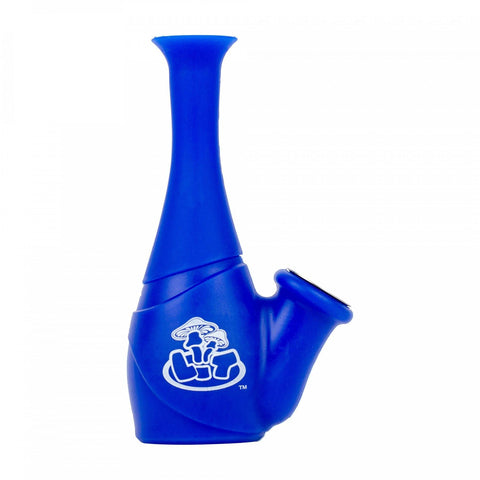 LIT Silicone 6" Tall Blue Water Pipe - MR. VAPOR